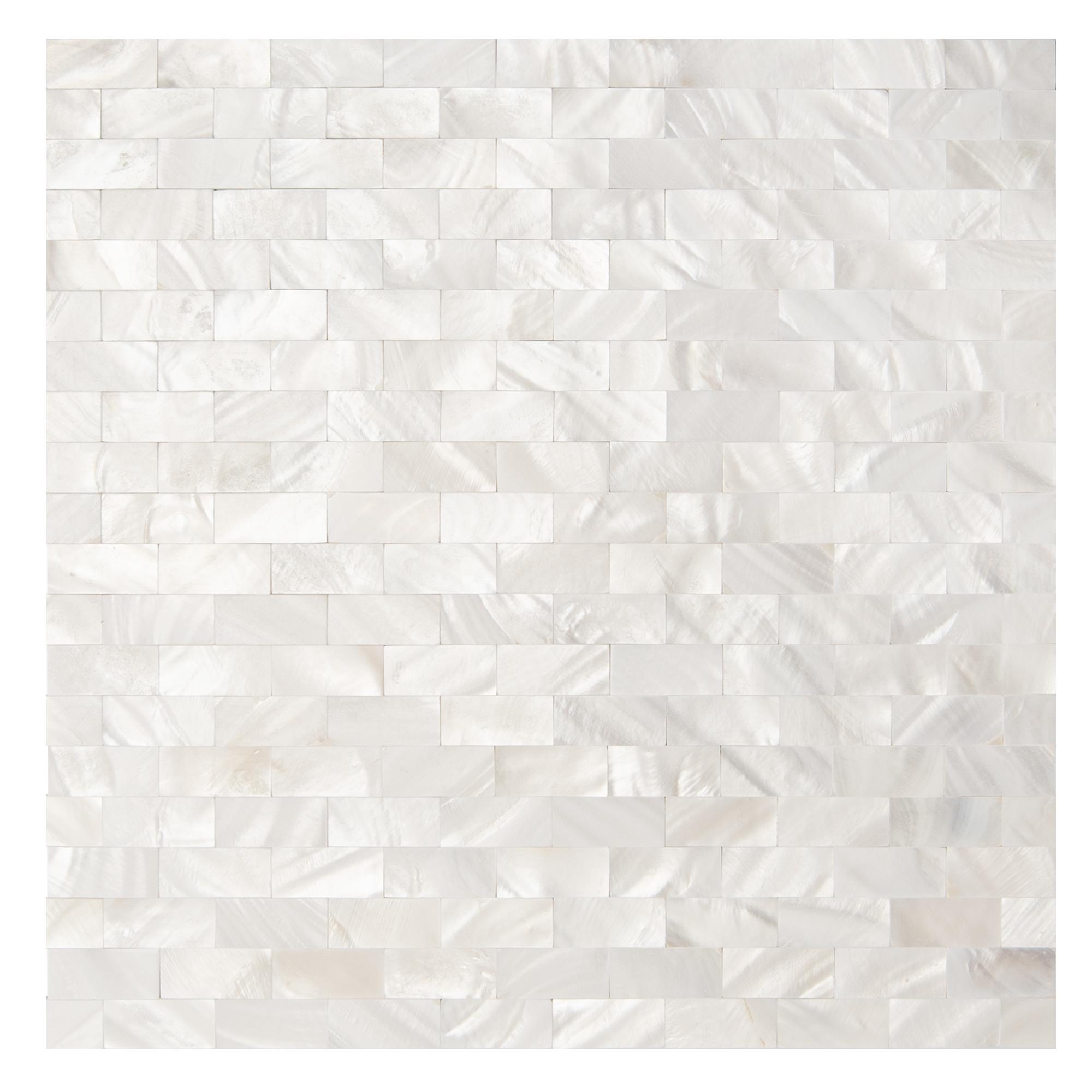 A18202 - 6-Pack Mother of Pearl Shell Tile for Kitchen Backsplashes / Shower Wall, 12