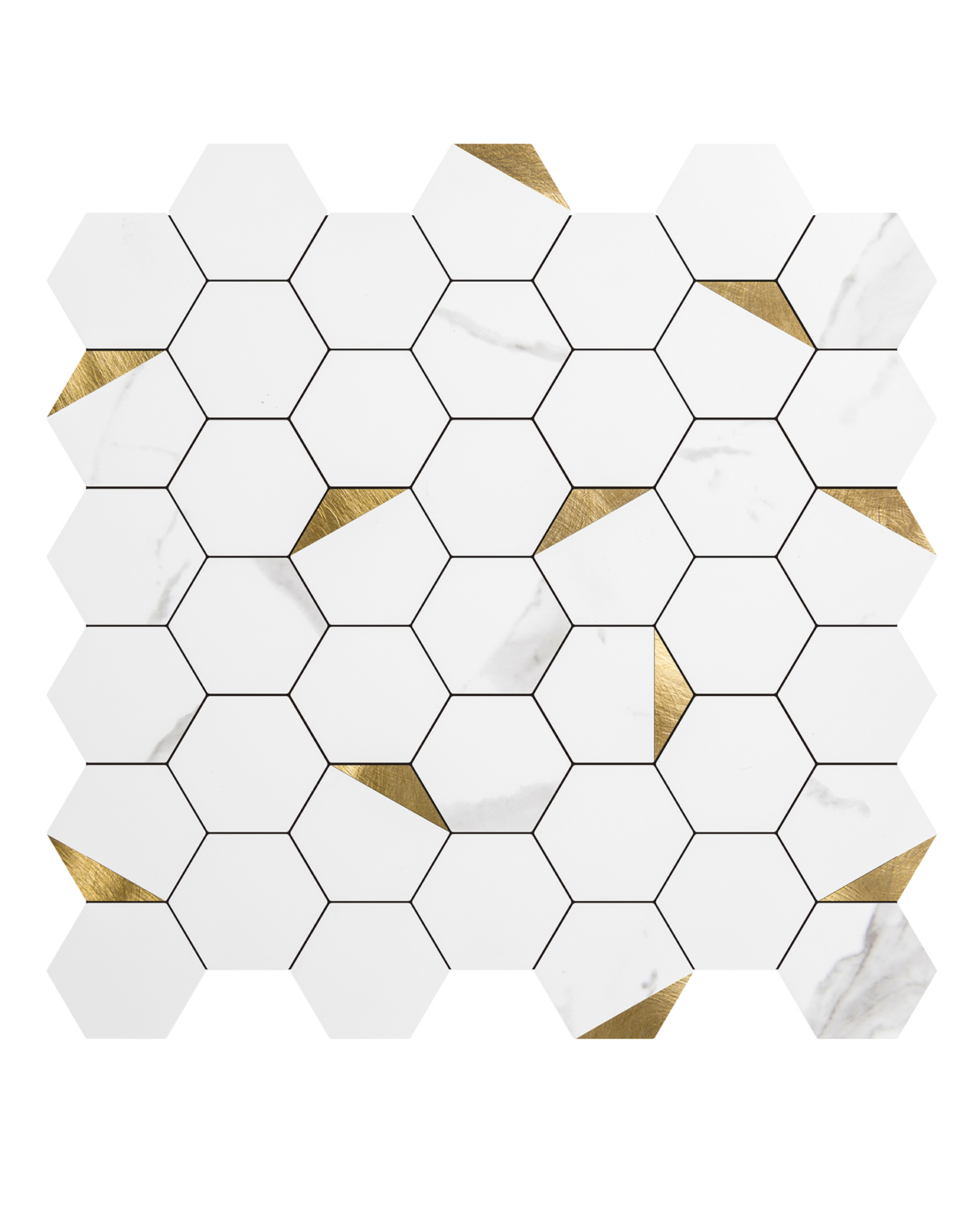 A16701NA10-Peel and Stick Backsplash for Kitchen Décor, SelfNA10-Adhesive Tile Hexagon Mosaic Tiles(10 Sheets)