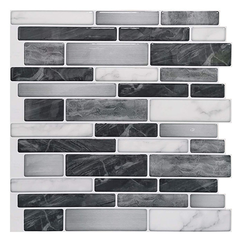 A17009NA10 - 10-Sheet Self-Adhesive Tile Backsplash for Kitchen, Vinyl Decorative Tiles